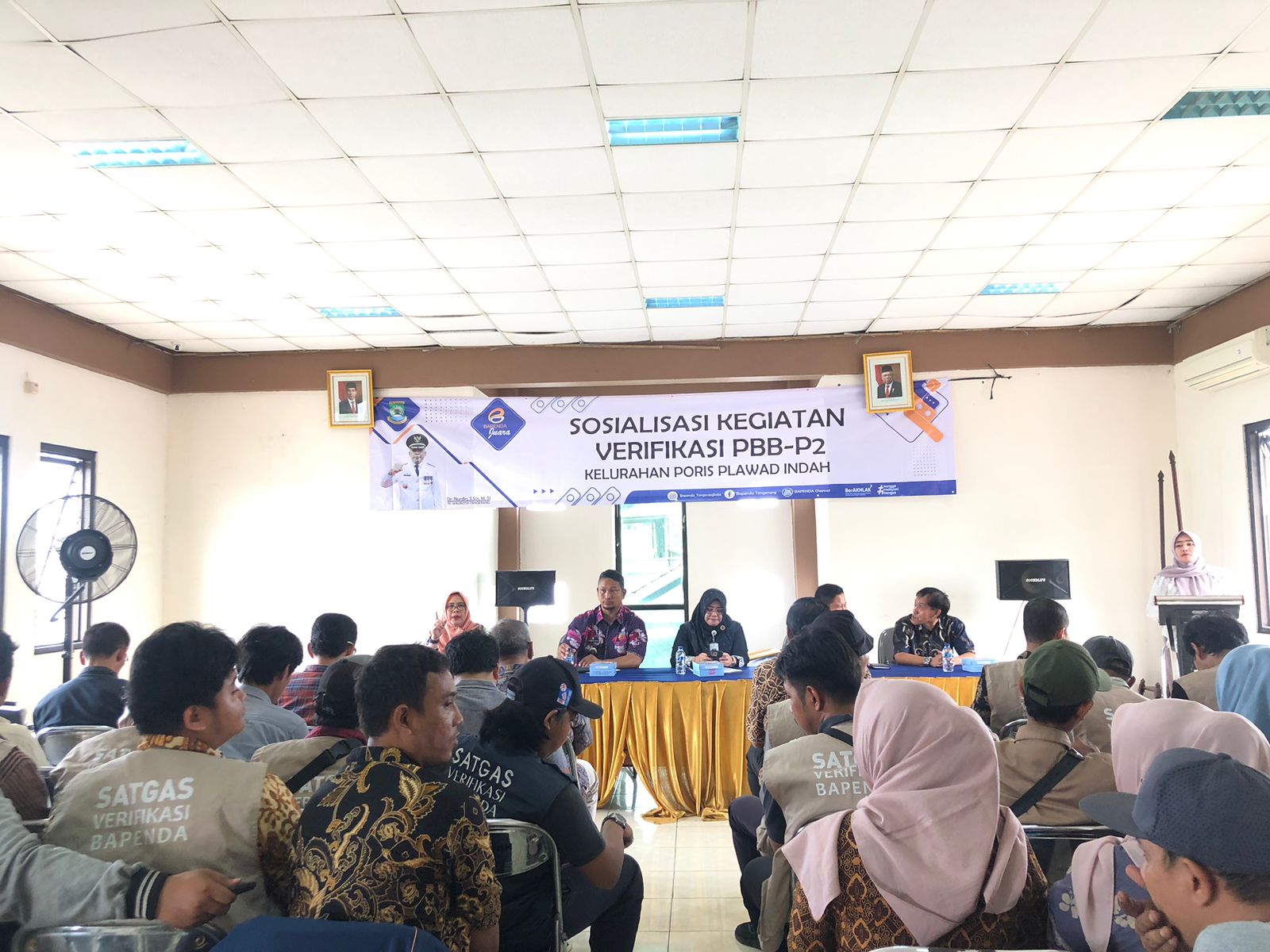 Verifikasi Pendataan PBB-P2 Oleh Bapenda di Kelurahan Poris Plawad indah Cipondoh Kota Tangerang