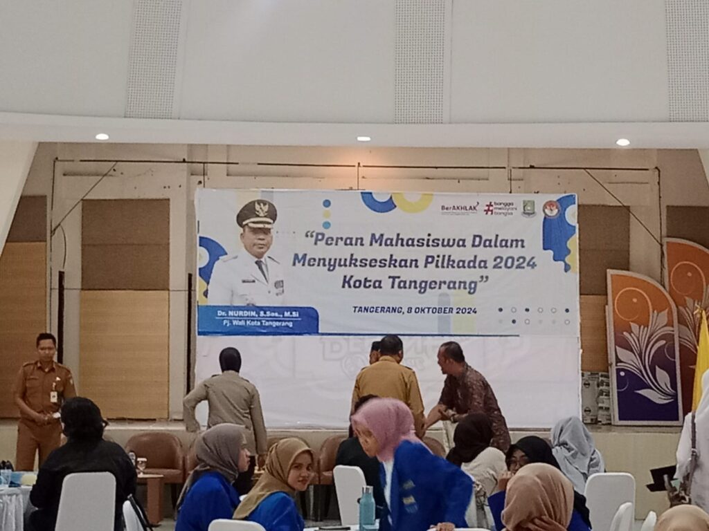 Sosialisasi Pilkada 2024 Sukseskan Pemilu, Kesbangpol Kota Tangerang Bersama KPU Sosialisasi Pilkada 2024 Bersama Mahasiswa